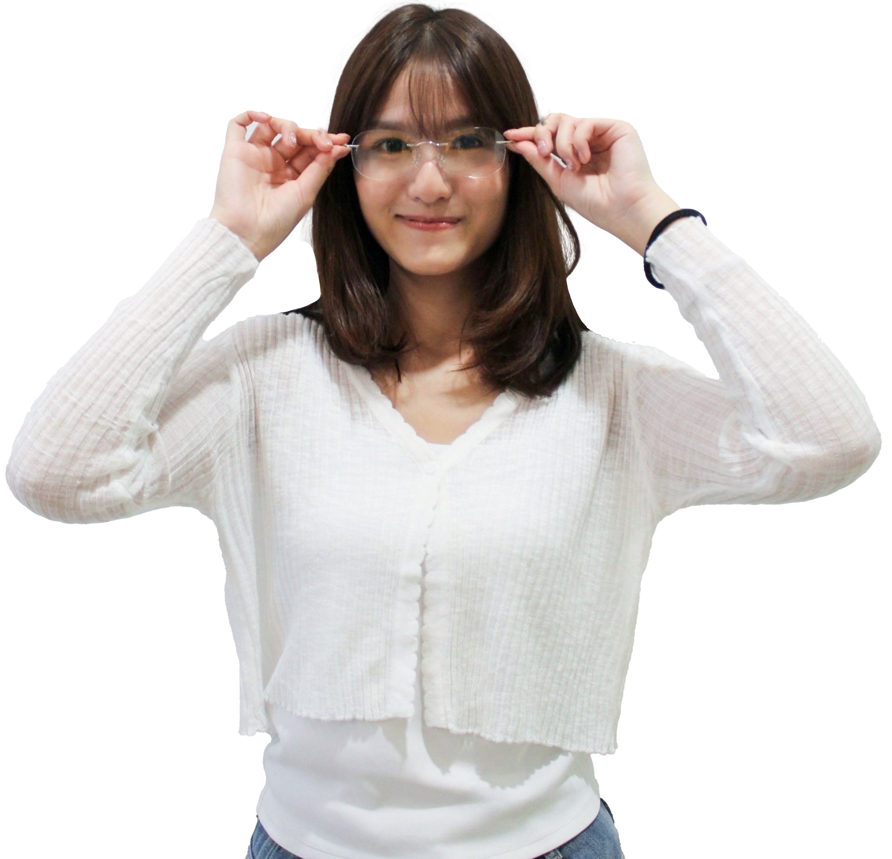 Model wearing glasses