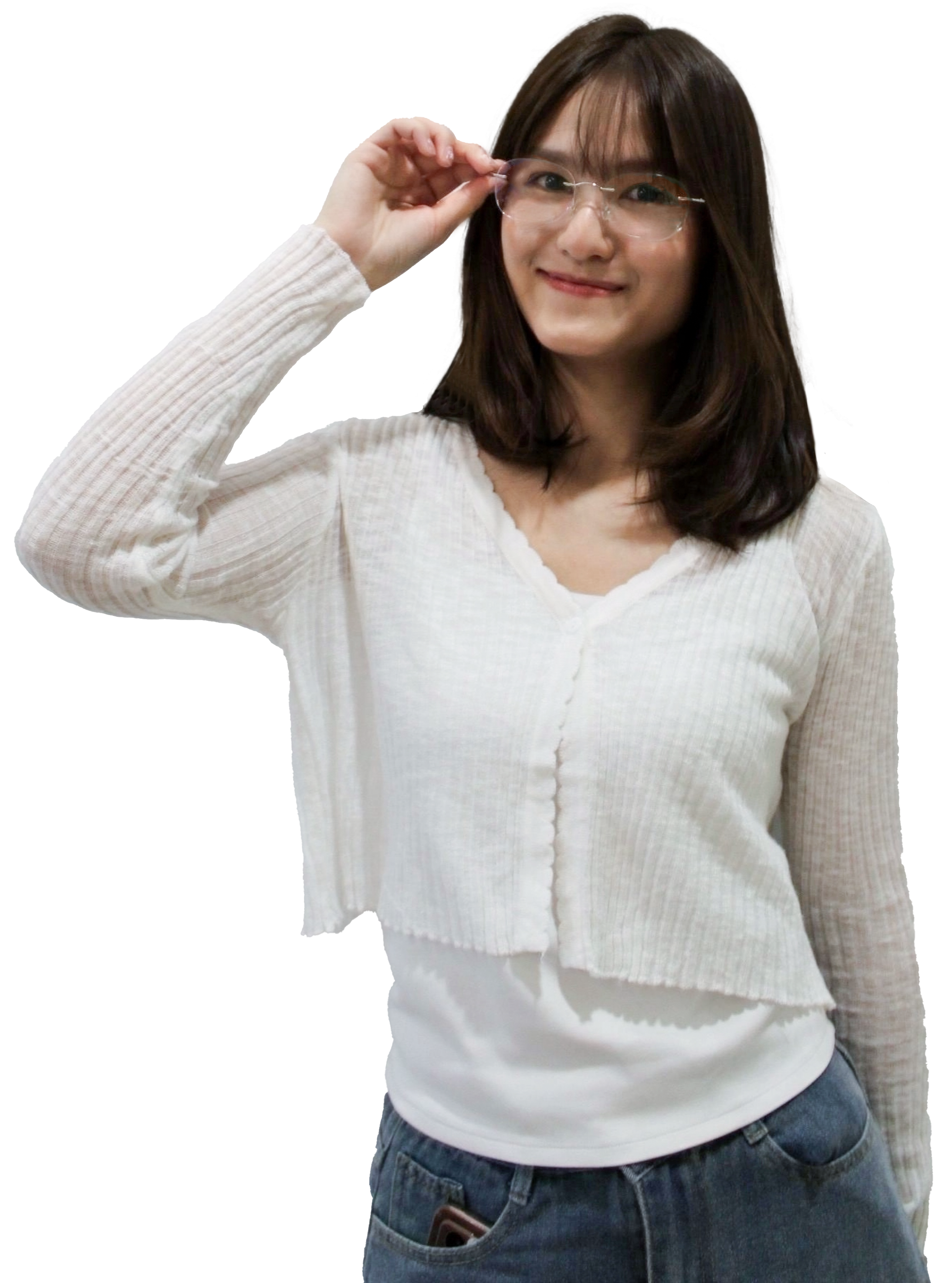 Model adjusting glasses